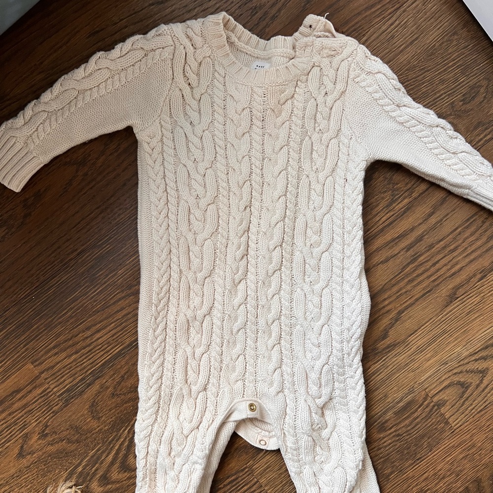 Baby gap cable knit sweater onesie 6-12 months